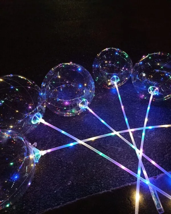 led ışıklı şeffaf balon