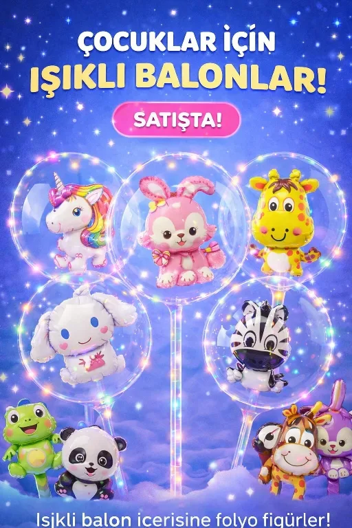 ışıklı balon karakterli