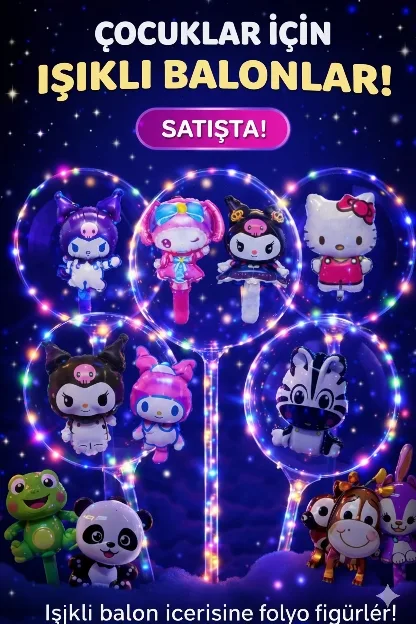 ışıklı balon karakter